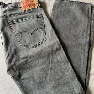 Levi's Men's Charcoal 501 Straight Jeans